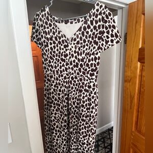 J. Crew Pink and White Dress